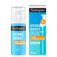 Neutrogena Hydro Boost Fluide Hydratant avec acide hyaluronique B5 et niacinamide SPF 50 50ml